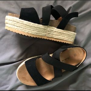 Espadrilles sandals / platform heels